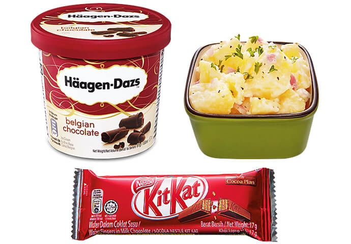 Potato Salad + Kit Kat + Haagen Daz Potato Salad + Kit Kat + Haagen Daz